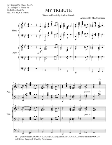 My Tribute (arr. M.J. Montague)