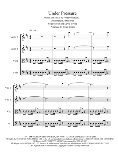 Under Pressure (arr. Helen Goatly)