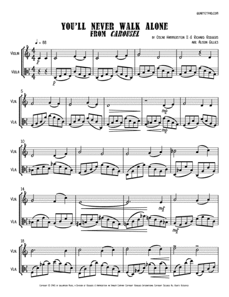 You'll Never Walk Alone (arr. Alison Gillies)