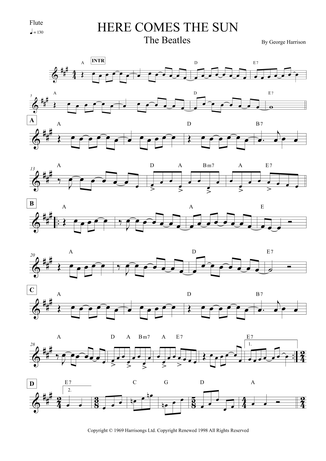 Here Comes The Sun (arr. Leo Silva)