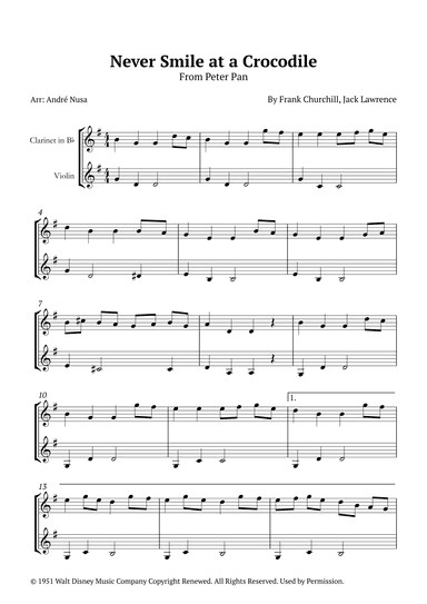 Never Smile At A Crocodile (arr. André Nusa)