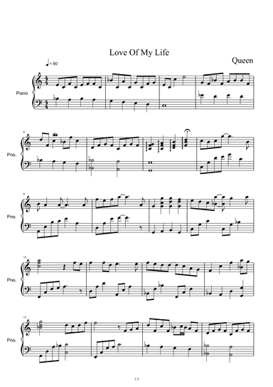 Love Of My Life (arr. Queen)