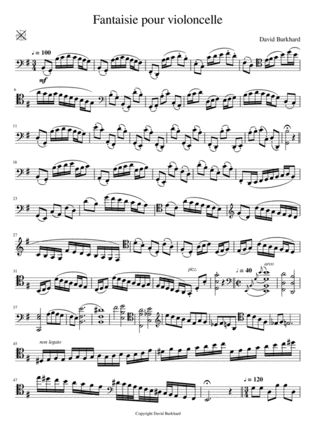 Fantaisie pour violoncelle (cello solo)