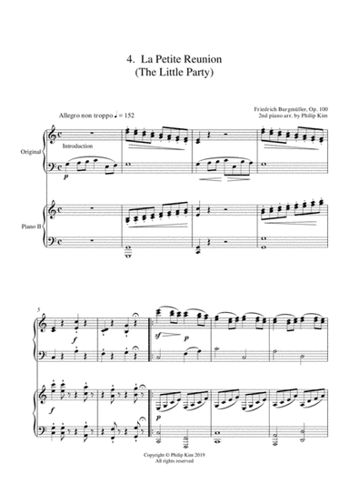 4. La Petite Reunion (The Little Party)  25 Progressive Studies Opus 100 for 2 pianos Friedrich Burg (arr. Philip Kim)