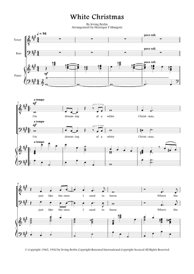 White Christmas (arr. Henrique F Mangoni)