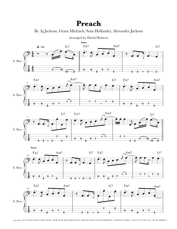 Preach (arr. Daniel Roberts)