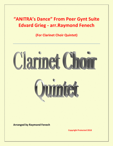Anitra's Dance - E. Grieg - Clarinet Choir Quintet (arr. Raymond Fenech)