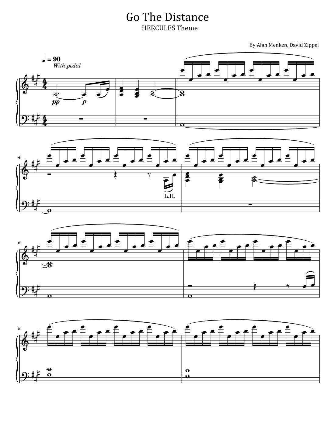 Go The Distance (arr. poon)