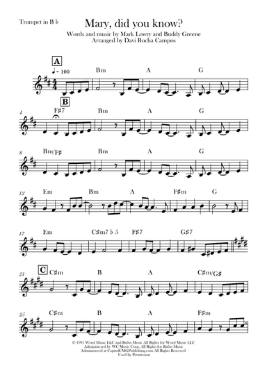 Mary, Did You Know? (arr. Davi Rocha Campos)