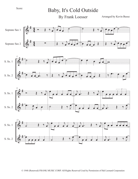 Baby, It's Cold Outside (arr. Kevin Busse)