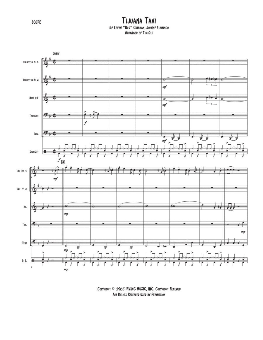 Tijuana Taxi (arr. Tim Olt)