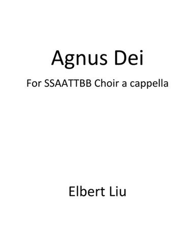 Agnus Dei for SSAATTBB choir a cappella