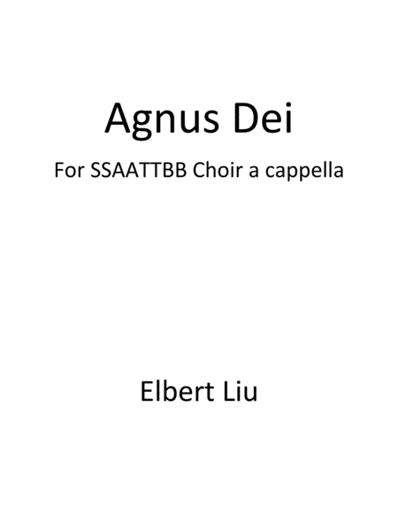 Agnus Dei for SSAATTBB choir a cappella