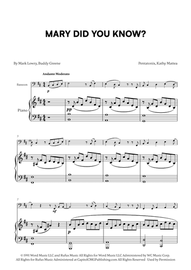 Mary, Did You Know? (arr. Cadenza Editions)
