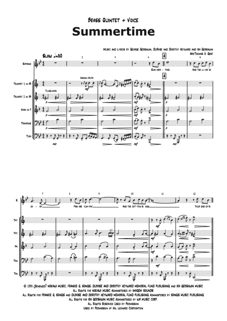 Summertime (arr. Thomas H. Graf)
