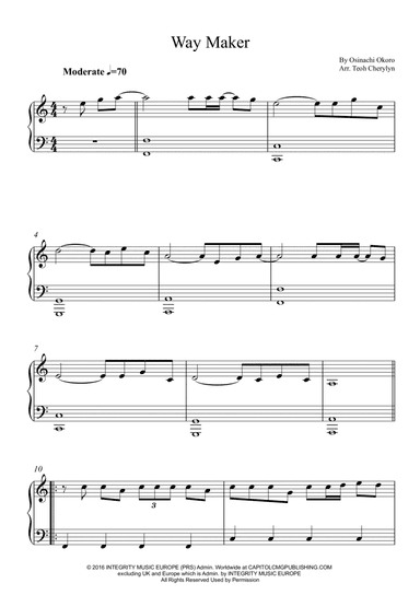 Way Maker (arr. Cherylynmusic)