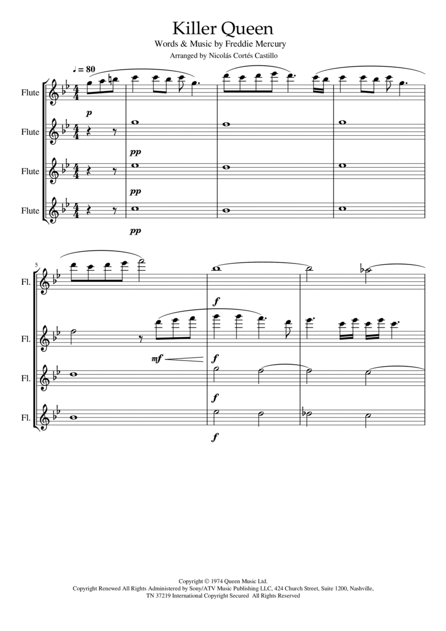 Killer Queen (arr. Nicolás Cortés Castillo)