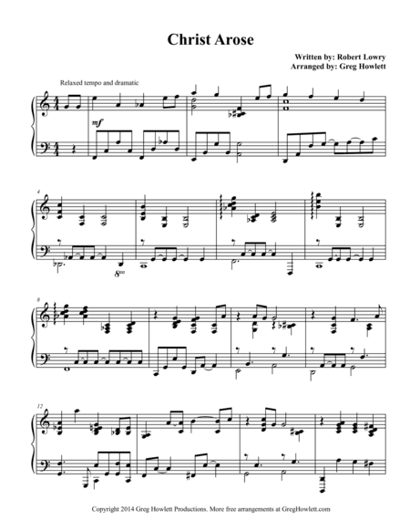 Christ Arose (arr. Greg Howlett)