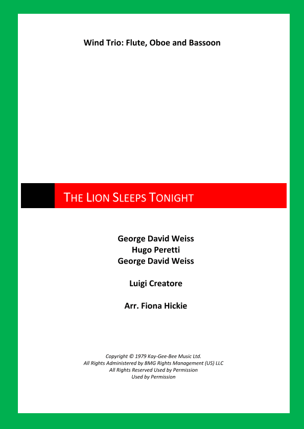 The Lion Sleeps Tonight (arr. Fiona Hickie)