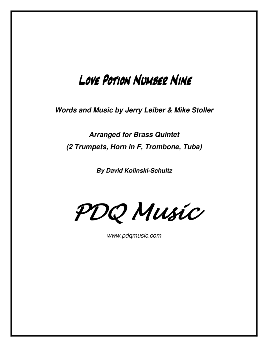 Love Potion Number 9 (arr. David Kolinski-Schultz)