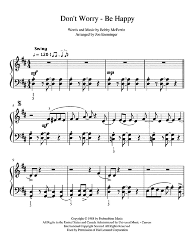 Don't Worry, Be Happy (arr. Jon Ensminger)