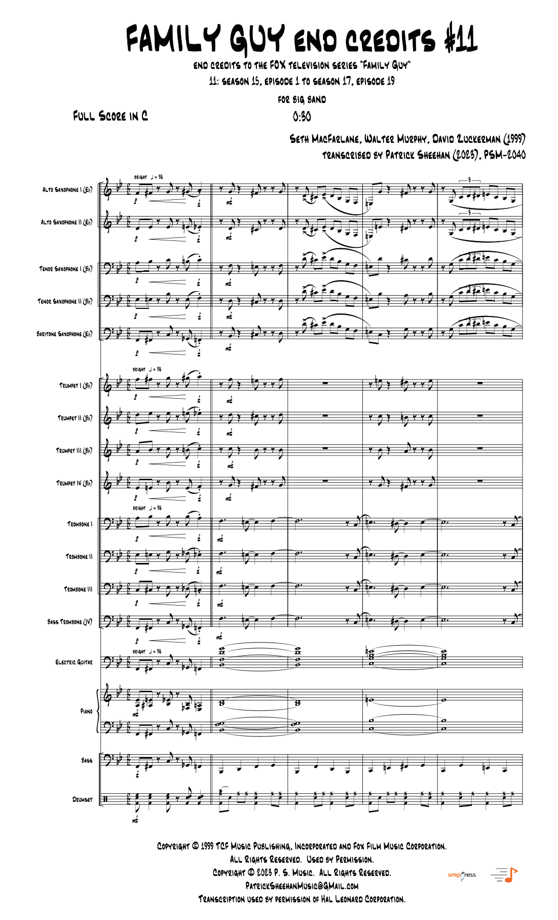 Theme From Family Guy (arr. Patrick Sheehan)