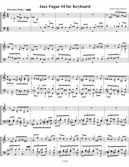 Jazz Fugue # 4 for Keyboard
