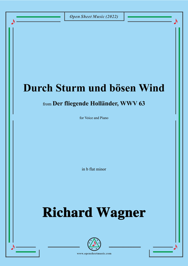 R. Wagner-Durch Sturm und bösen Wind,in b flat minor,from Der fliegende Hollander,WWV 63 (arr. OSM Press)