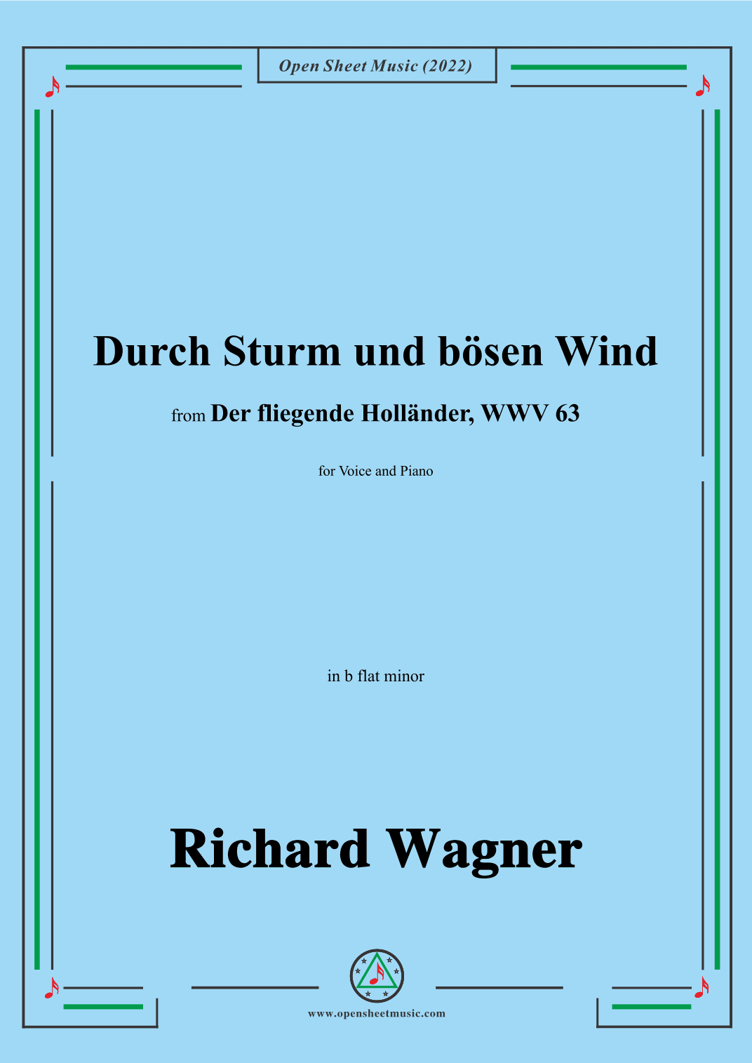 R. Wagner-Durch Sturm und bösen Wind,in b flat minor,from Der fliegende Hollander,WWV 63 (arr. OSM Press)