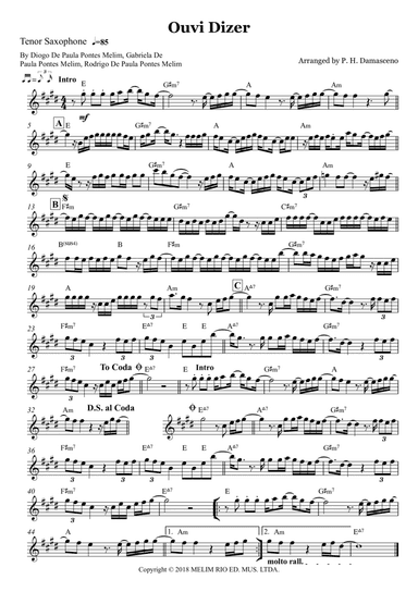 Ouvi Dizer (arr. P.H. Damasceno)