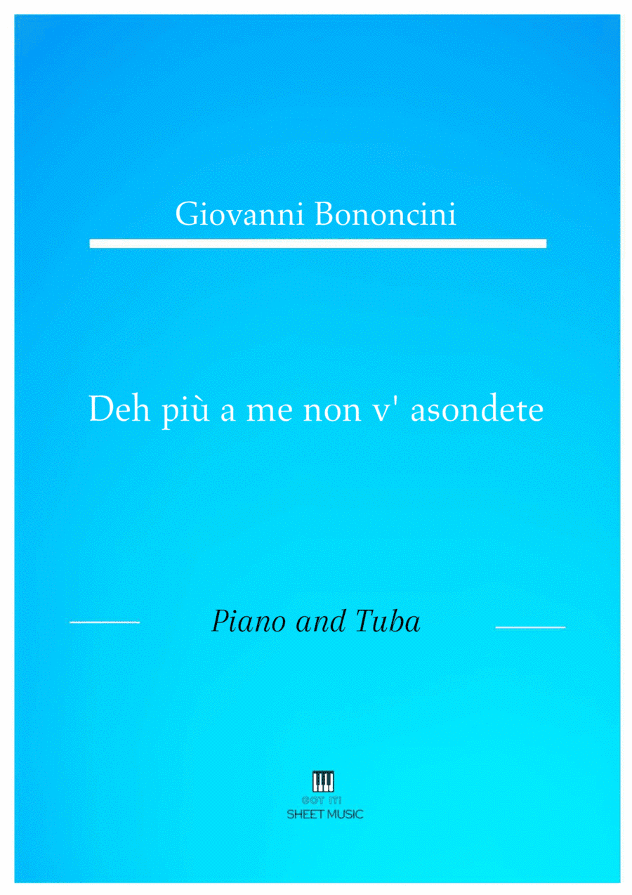 Giovanni Bononcini - Deh pi a me non v_asondete (Piano and Tuba) (arr. ANDRE LAITANO)