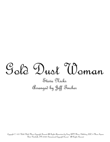 Gold Dust Woman (arr. Jeff Tincher)