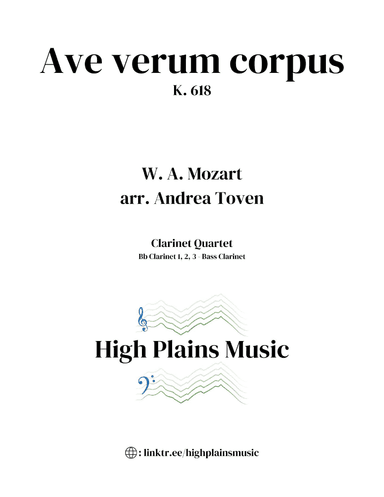 Ave verum corpus, K. 618 (arr. Andrea Toven)