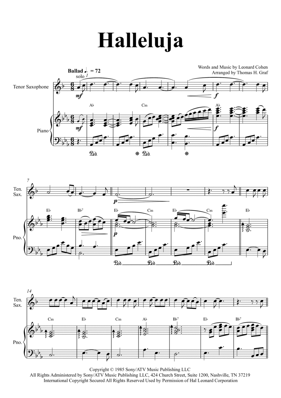 Hallelujah (arr. Thomas Graf)