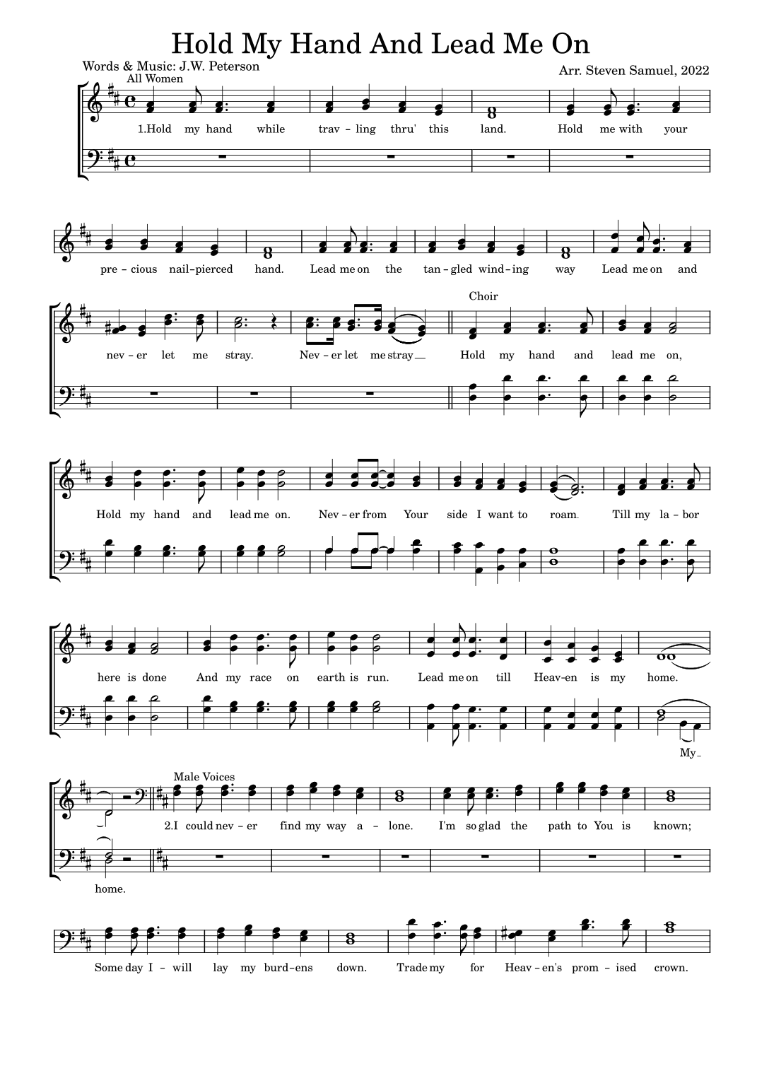 Hold My Hand and Lead Me On