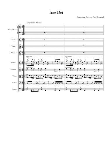 Irae Dei (String Orchestra, 3 Violins, Harpsichord)