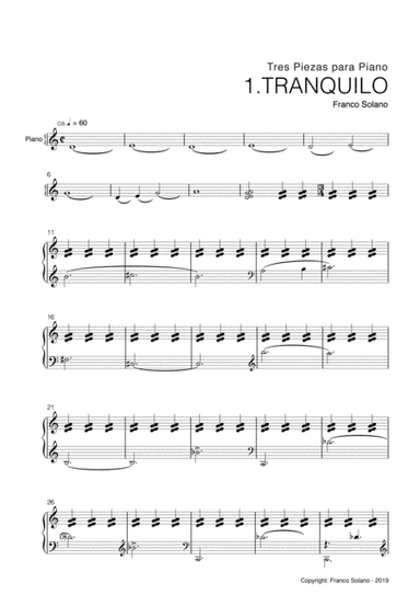 Three pieces for piano