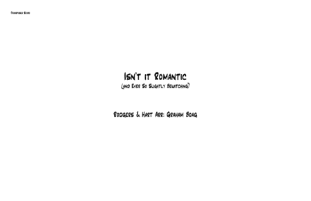 Isn't It Romantic? (arr. Graham Boag)