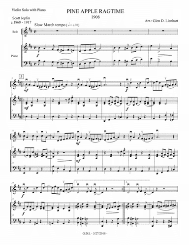 Pine Apple Ragtime (String) (arr. Glen D. Lienhart)