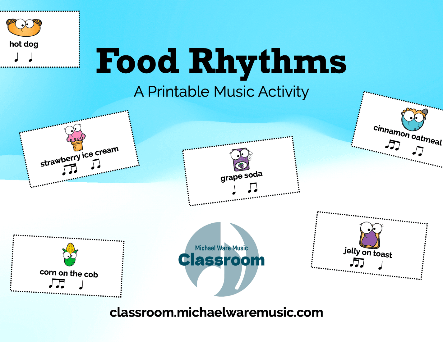 Food Rhythms | A Printable Music Activity for the Classroom