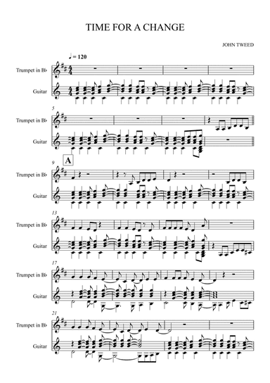 Time For Change for Trumpet and Guitar