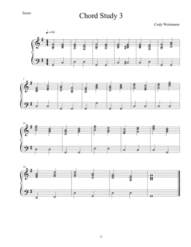 Chord Study #3 Simple Piano Study