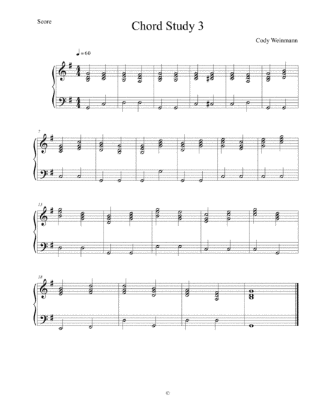 Chord Study #3 Simple Piano Study