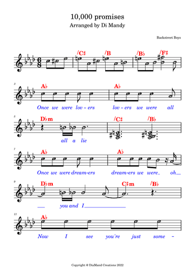 10000 Promises (arr. Di Mandy)