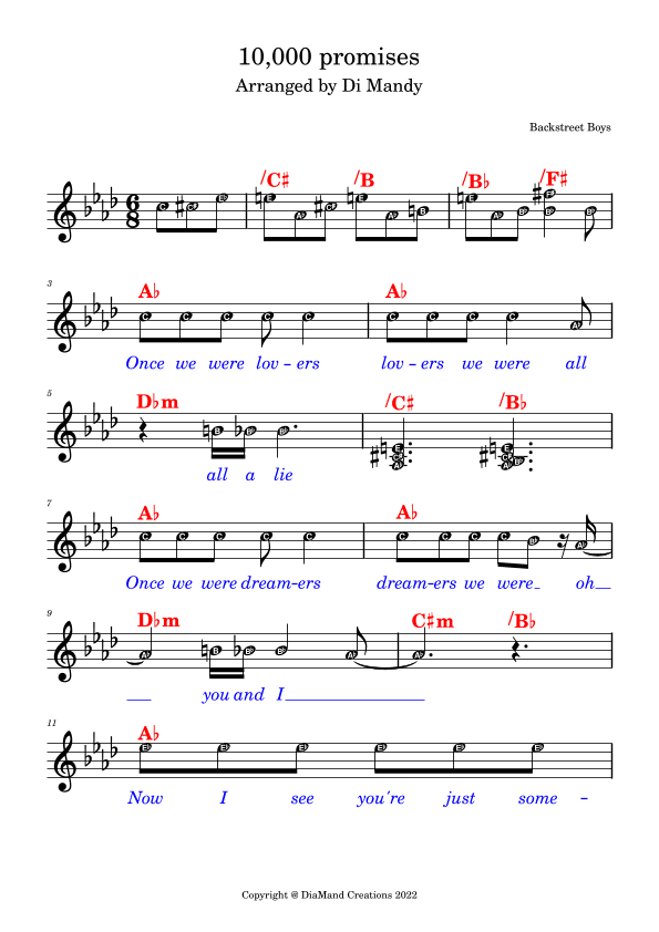 10000 Promises (arr. Di Mandy)