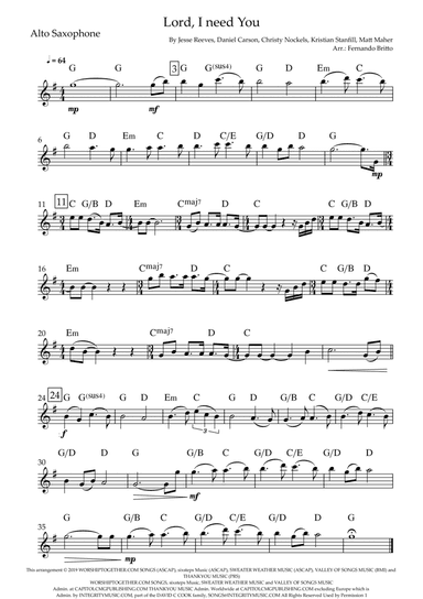 Lord, I Need You (arr. Fernando Britto)