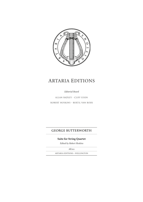 Suite for String Quartet - Score Only (arr. Artaria Editions)