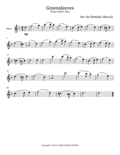 Greensleeves (arr. Dominic Meccia)