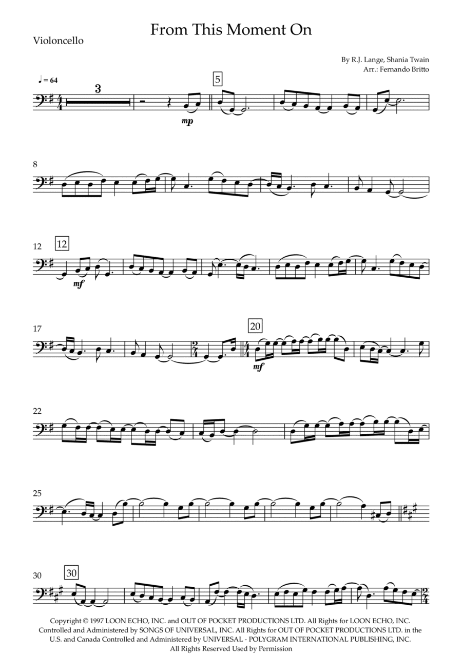 From This Moment On (arr. Fernando Britto)