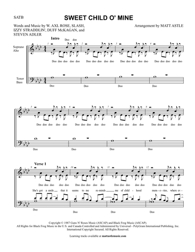 Sweet Child O' Mine (arr. Matt Astle)